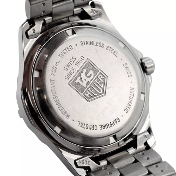 RARE Vintage 38mm Men's Tag Heuer Auto Black Dial Watch Ref: WK2118-0! Serviced! - Picture 8 of 10